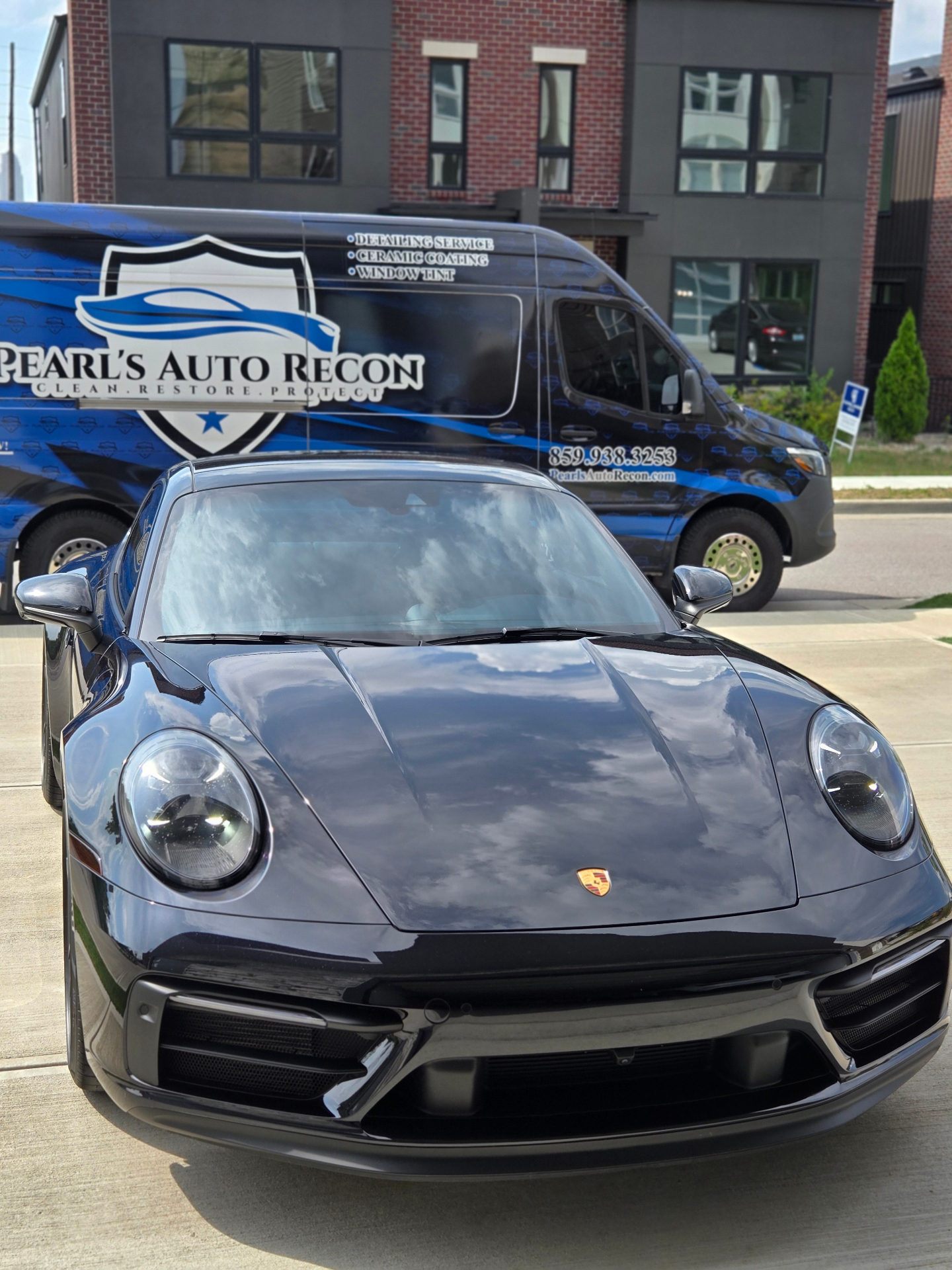 Porsche 911 Carrera GTS Gold Detail in Newport, KY
