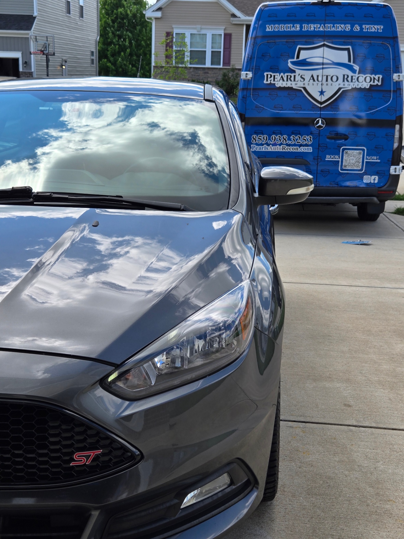 Vehicle after a Gold detail with paint enhancement in Burlington, KY