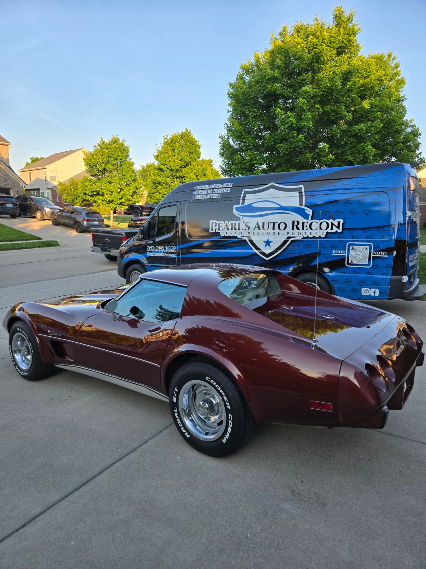 Classic Corvette Stingray paint correction in Hebron, KY